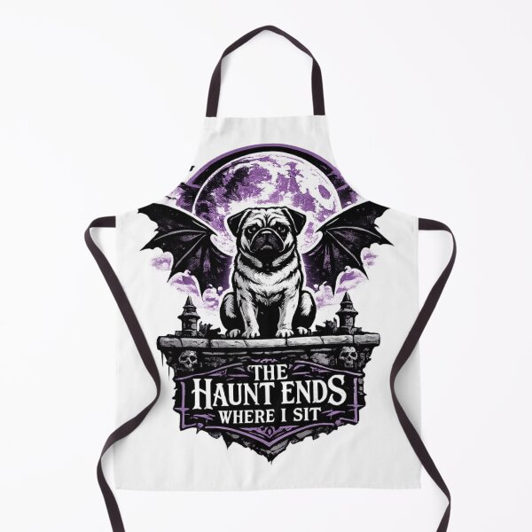 Item preview, The Haunt Ends Where I Sit Pug Halloween Bat Wings designed and sold by KnrNazimTHRE4DS.