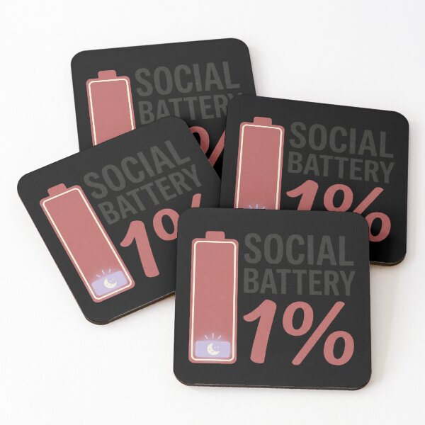 Item preview, Social Battery 10% Funny Introvert Design designed and sold by Origamoart.