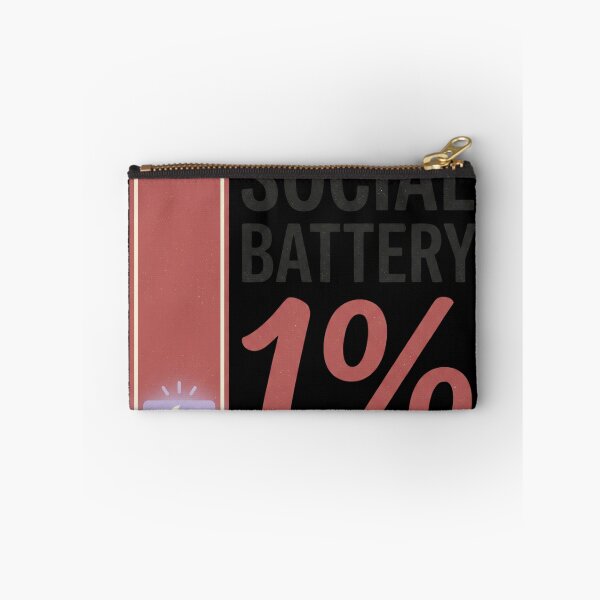 Item preview, Social Battery 10% Funny Introvert Design designed and sold by Origamoart.