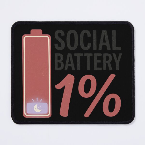 Item preview, Social Battery 10% Funny Introvert Design designed and sold by Origamoart.