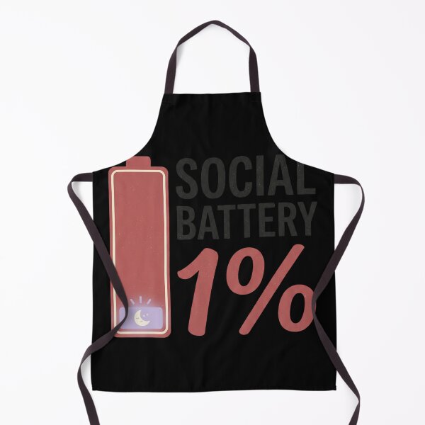 Item preview, Social Battery 10% Funny Introvert Design designed and sold by Origamoart.