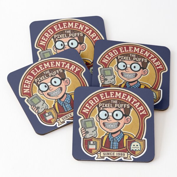 Item preview, Retro Nerd School Crest - Classic 89 Gamer Boy Sticker designed and sold by YunsCozyCorner.