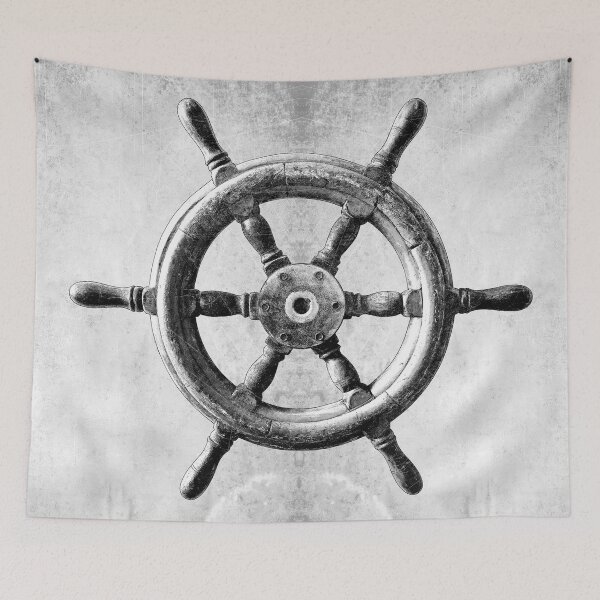 Item preview, Vintage Wooden Ships Wheel Nautical Helm Maritime designed and sold by Ghoul Enterprises.