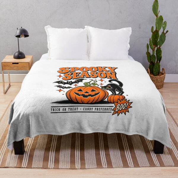 Item preview, Spooky Season Vintage Halloween Jack O Lantern Retro Poster Shirt designed and sold by SoulFlex.