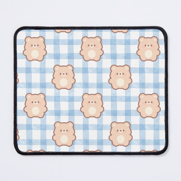 Item preview, Cute Teddy Bear Blue Gingham Pattern designed and sold by jianina-alondra.