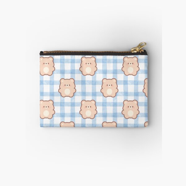 Item preview, Cute Teddy Bear Blue Gingham Pattern designed and sold by jianina-alondra.