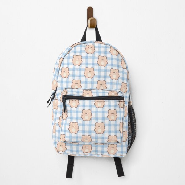 Item preview, Cute Teddy Bear Blue Gingham Pattern designed and sold by jianina-alondra.