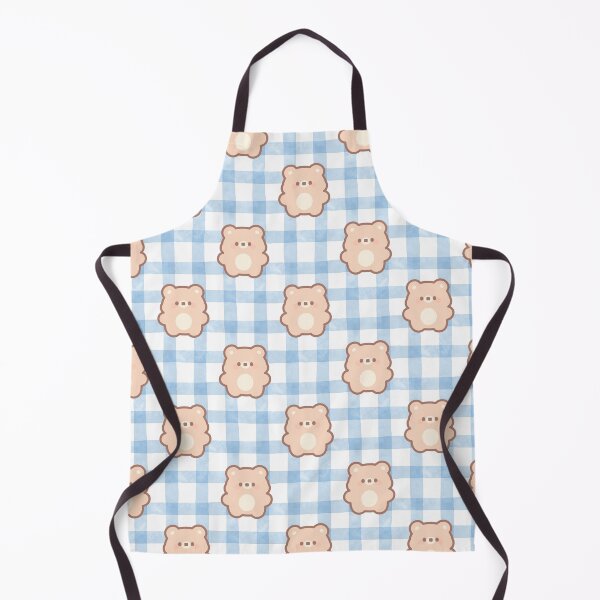 Item preview, Cute Teddy Bear Blue Gingham Pattern designed and sold by jianina-alondra.