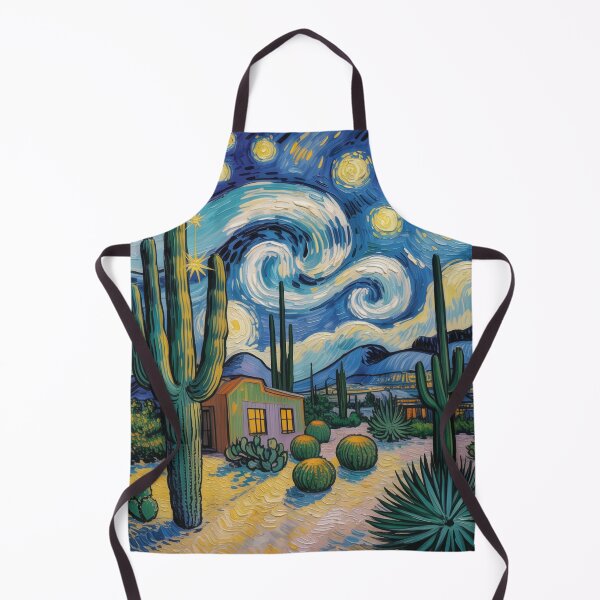 Item preview, Vincent van Gogh Style Desert Night with Saguaro Cactus & Stars designed and sold by Tamas Das.