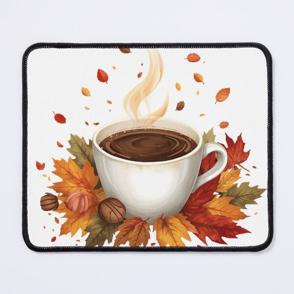 Item preview, Falling Leaves & Hot Coffee designed and sold by catcurio.