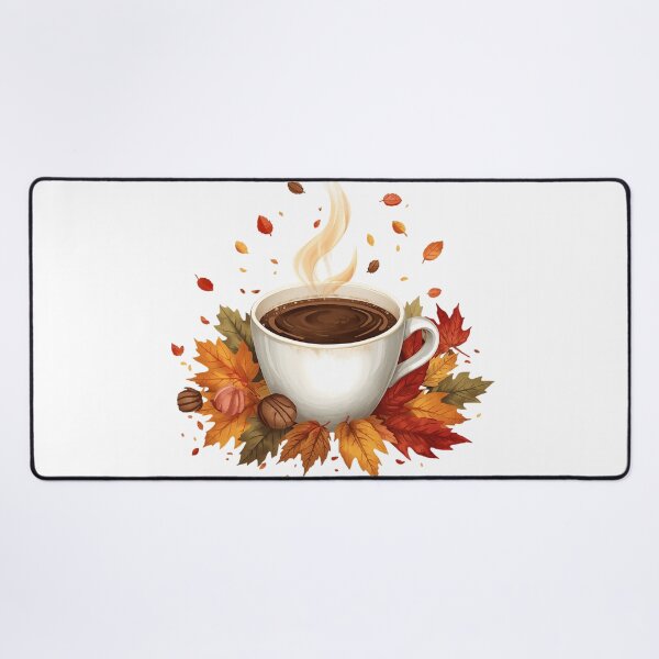Item preview, Falling Leaves & Hot Coffee designed and sold by catcurio.