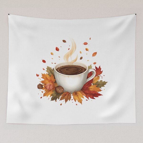Item preview,  Falling Leaves & Hot Coffee designed and sold by catcurio.