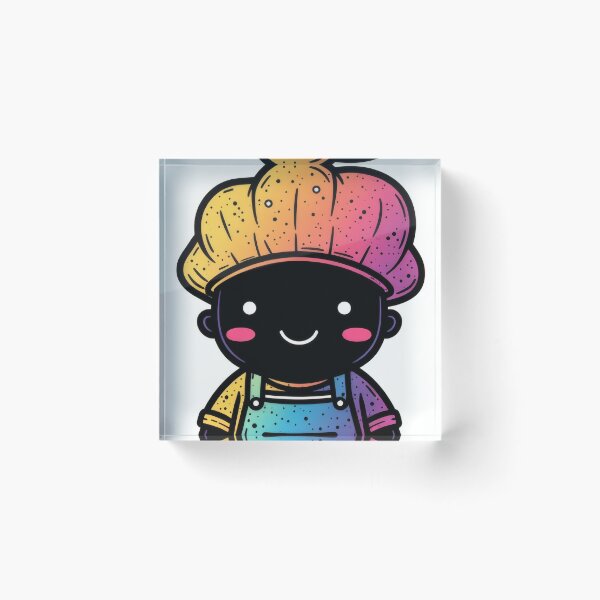Item preview, Colorful kawaii baker with a smile and chef's hat designed and sold by Mianku | Für das Leben.