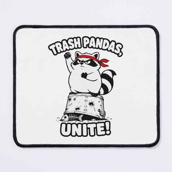 Item preview, Trash Pandas Unite Funny Raccoon Revolution Meme designed and sold by MalisoStickers.