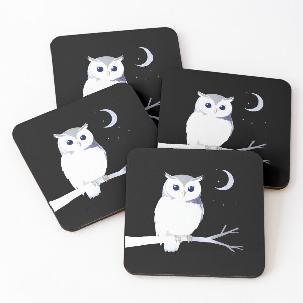 Item preview, Snowy White Owl Night Celestial Moon And Stars Nature Aesthetic designed and sold by Photo-Sphere101.