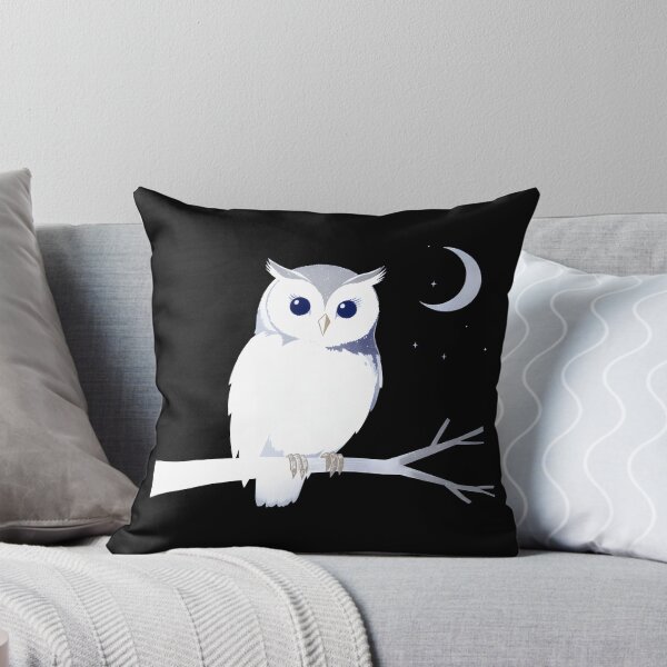 Item preview, Snowy White Owl Night Celestial Moon And Stars Nature Aesthetic designed and sold by Photo-Sphere101.