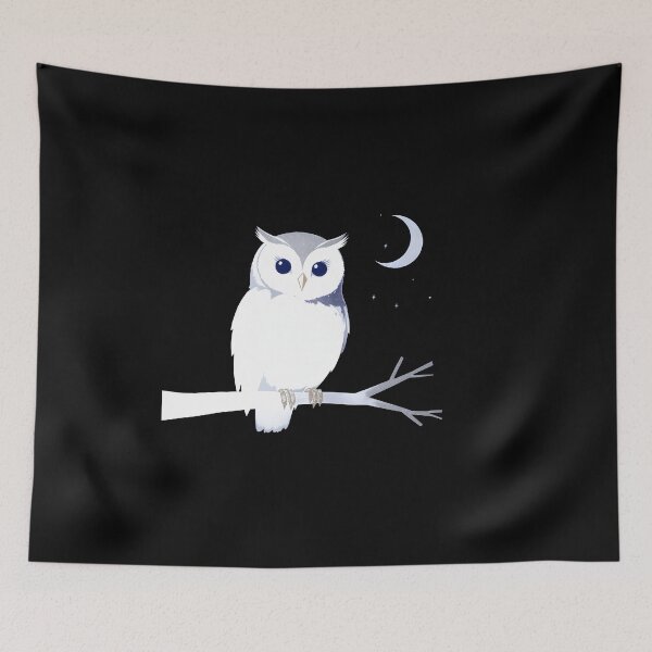 Item preview, Snowy White Owl Night Celestial Moon And Stars Nature Aesthetic designed and sold by Photo-Sphere101.