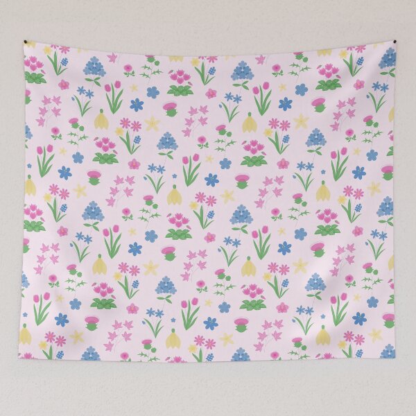 Item preview, Wildflower Meadow Pink Botanical Seamless Pattern designed and sold by jianina-alondra.