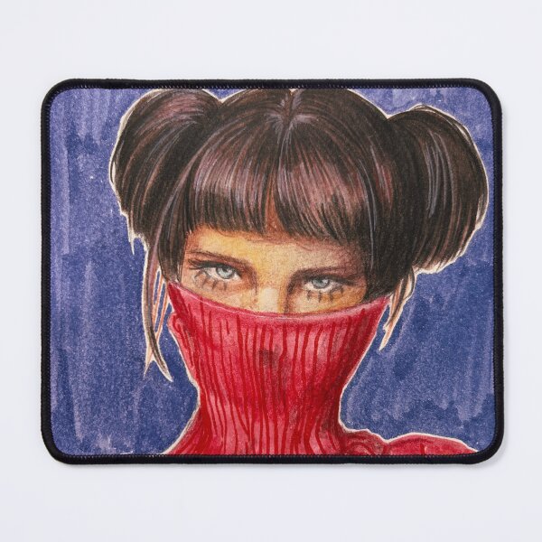 Item preview, Retro red sweater brown bob girl designed and sold by MadaFaCose.