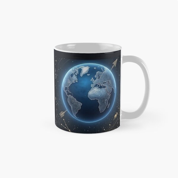 Item preview, Earth & Crescent Moon – Dark Academia Celestial Night Sky Art Print – Mystical Space Decor designed and sold by @SHINTOSARTSTORE.