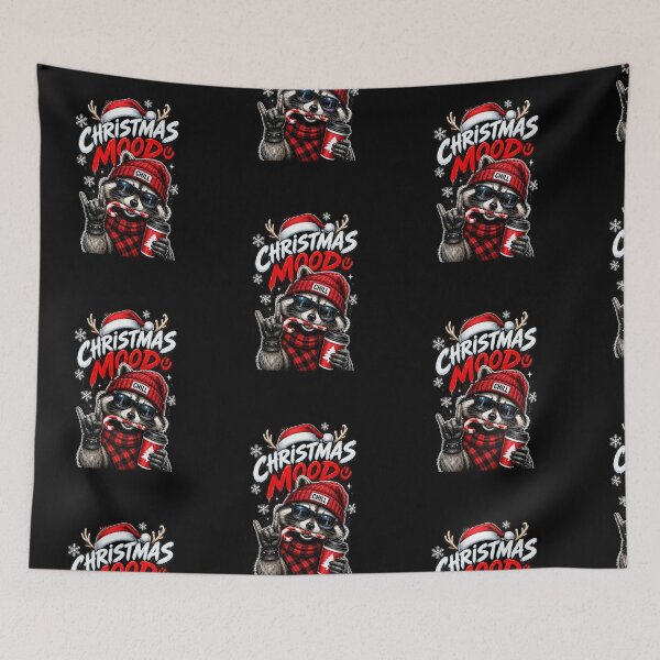 Item preview, Christmas Mood Raccoon t_shirt designed and sold by happyshirt27.