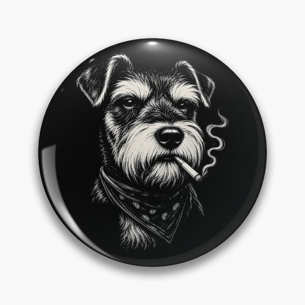 Item preview, Smoking Schnauzer Funny Dog Lover Vintage Canine Humor designed and sold by Blok45.