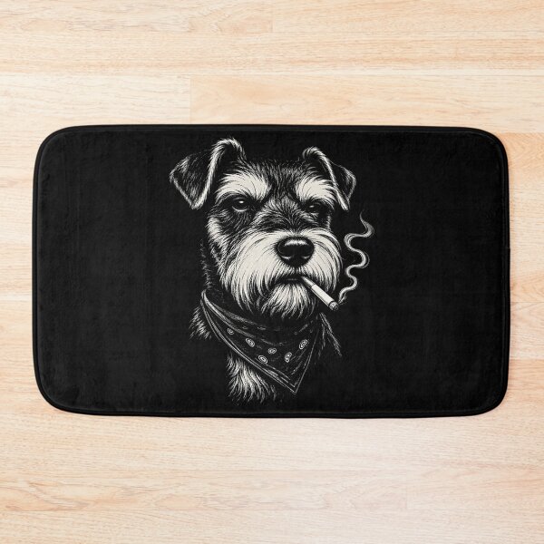 Item preview, Smoking Schnauzer Funny Dog Lover Vintage Canine Humor designed and sold by Blok45.