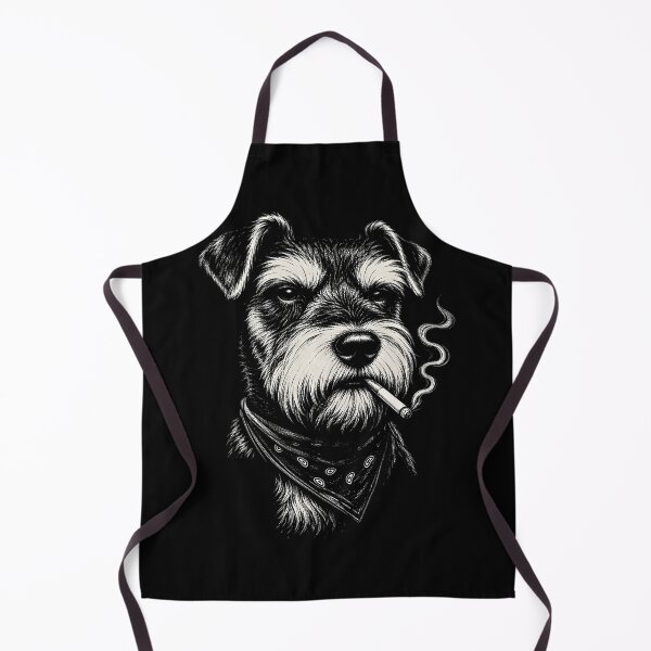 Item preview, Smoking Schnauzer Funny Dog Lover Vintage Canine Humor designed and sold by Blok45.