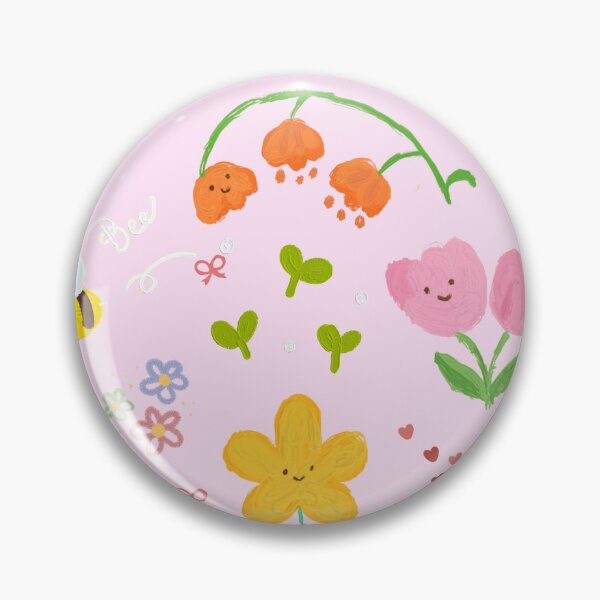 Item preview, Happy Flowers And Bees Seamless Pattern designed and sold by jianina-alondra.