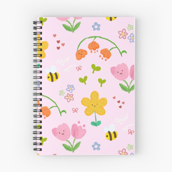 Item preview, Happy Flowers And Bees Seamless Pattern designed and sold by jianina-alondra.