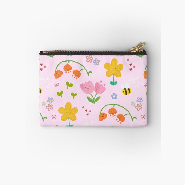 Item preview, Happy Flowers And Bees Seamless Pattern designed and sold by jianina-alondra.