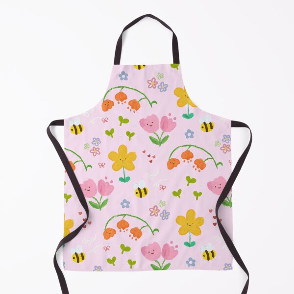 Item preview, Happy Flowers And Bees Seamless Pattern designed and sold by jianina-alondra.