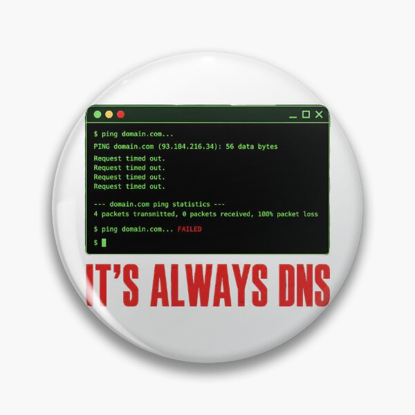 Item preview, Its Always DNS Funny Sysadmin IT Network Engineer designed and sold by ThirdShiftLab.