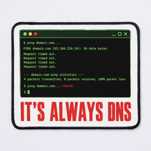 Item preview, Its Always DNS Funny Sysadmin IT Network Engineer designed and sold by ThirdShiftLab.