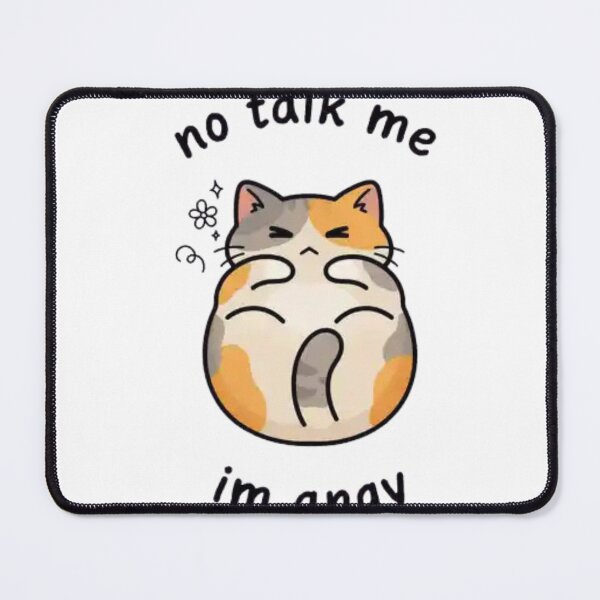 Item preview, No Talk Me Cursed Kawaii Cat designed and sold by Charonde.