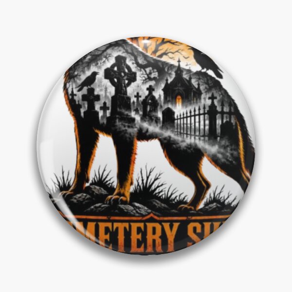 Item preview, Cemetery Shift The Dead Don't Leave German Shepherd Halloween designed and sold by KnrNazimTHRE4DS.