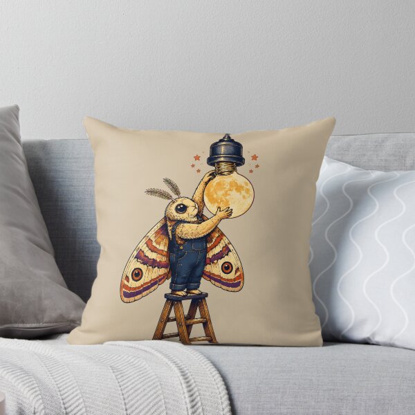 Item preview, Moon Moth Lightkeeper – Whimsical Celestial Fantasy Art designed and sold by VioVibe.