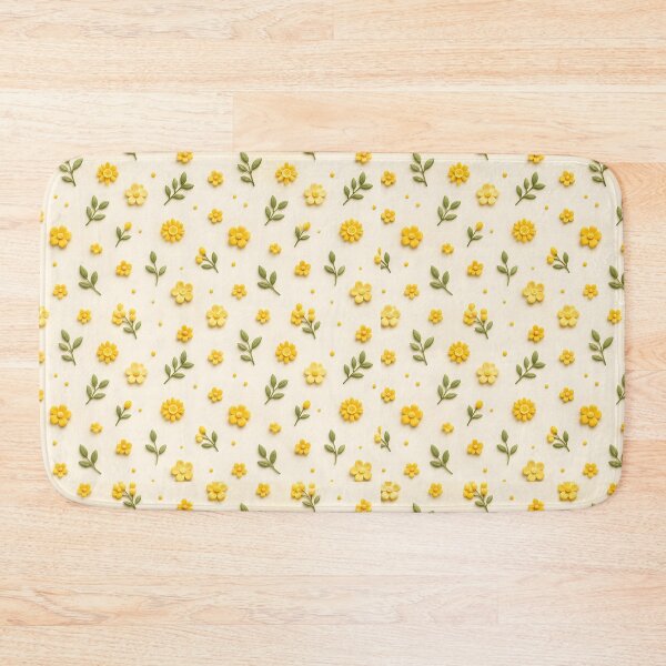 Item preview, Cute Yellow 3D Flower Pattern designed and sold by loukaidigitals.