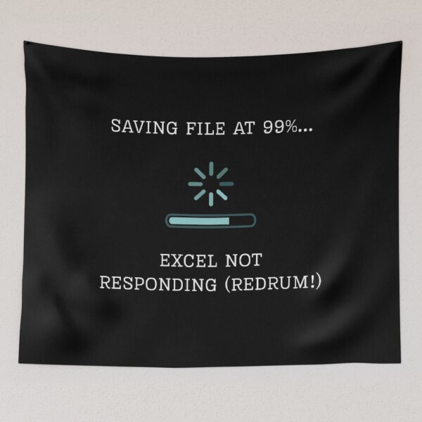 Item preview, Excel Not Responding Redrum Funny Office Horror Parody designed and sold by Mircea786.