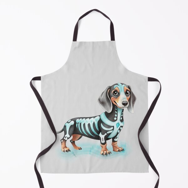 Item preview, Teal Skeleton Dachshund Spooky Wiener Dog Bones designed and sold by iPrintPaws.