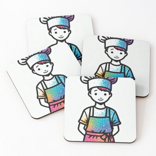 Item preview, Little chef with colorful apron and hat designed and sold by Mianku | Für das Leben.