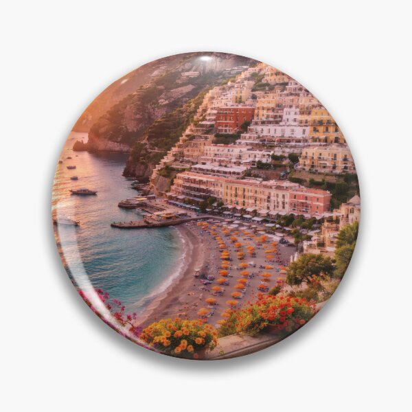 Item preview, Mediterranean Coastal Village at Sunset designed and sold by Yomere.