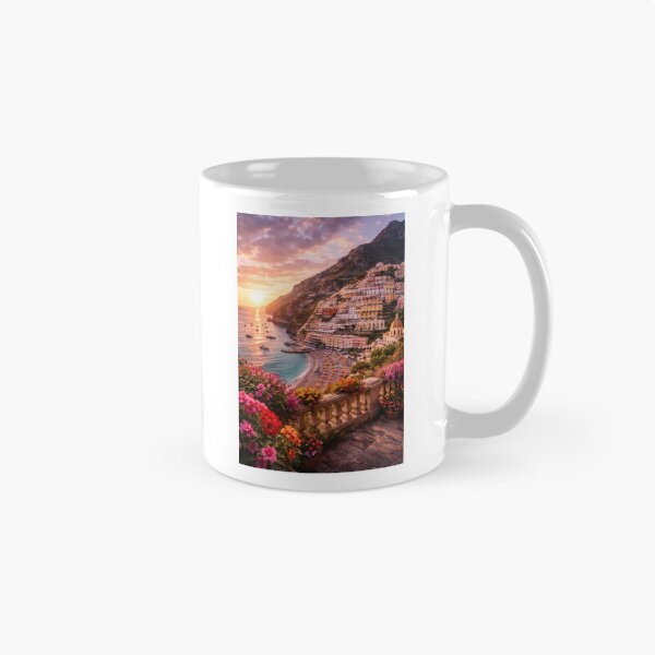 Item preview, Mediterranean Coastal Village at Sunset designed and sold by Yomere.
