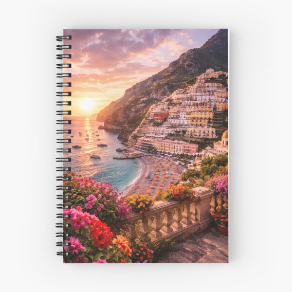 Item preview, Mediterranean Coastal Village at Sunset designed and sold by Yomere.