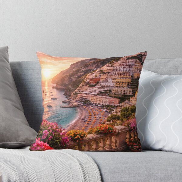 Item preview, Mediterranean Coastal Village at Sunset designed and sold by Yomere.