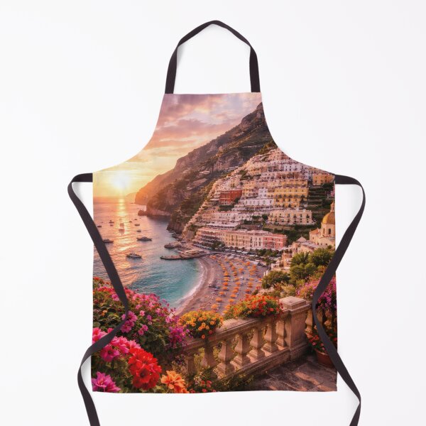 Item preview, Mediterranean Coastal Village at Sunset designed and sold by Yomere.