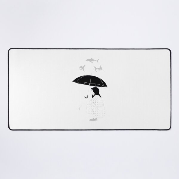 Item preview, Under A Bad Day Umbrella: Sharks Overhead Art designed and sold by dagdagcarole.