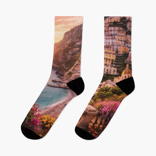Item preview, Mediterranean Coastal Village at Sunset designed and sold by Yomere.