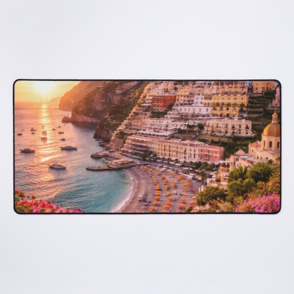 Item preview, Mediterranean Coastal Village at Sunset designed and sold by Yomere.