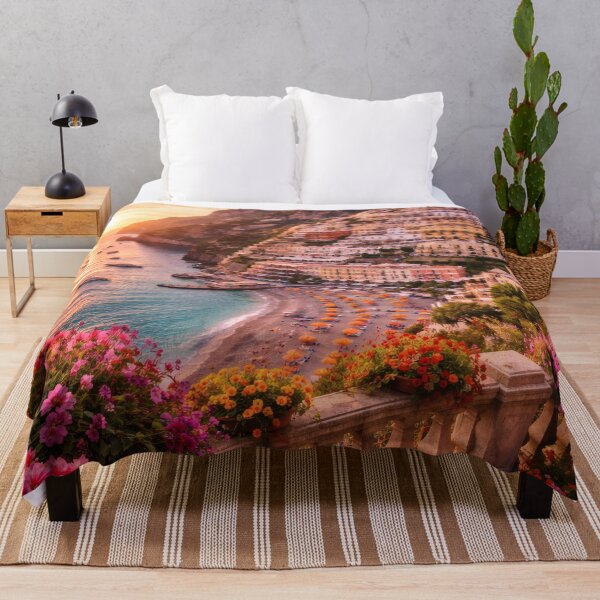 Item preview, Mediterranean Coastal Village at Sunset designed and sold by Yomere.